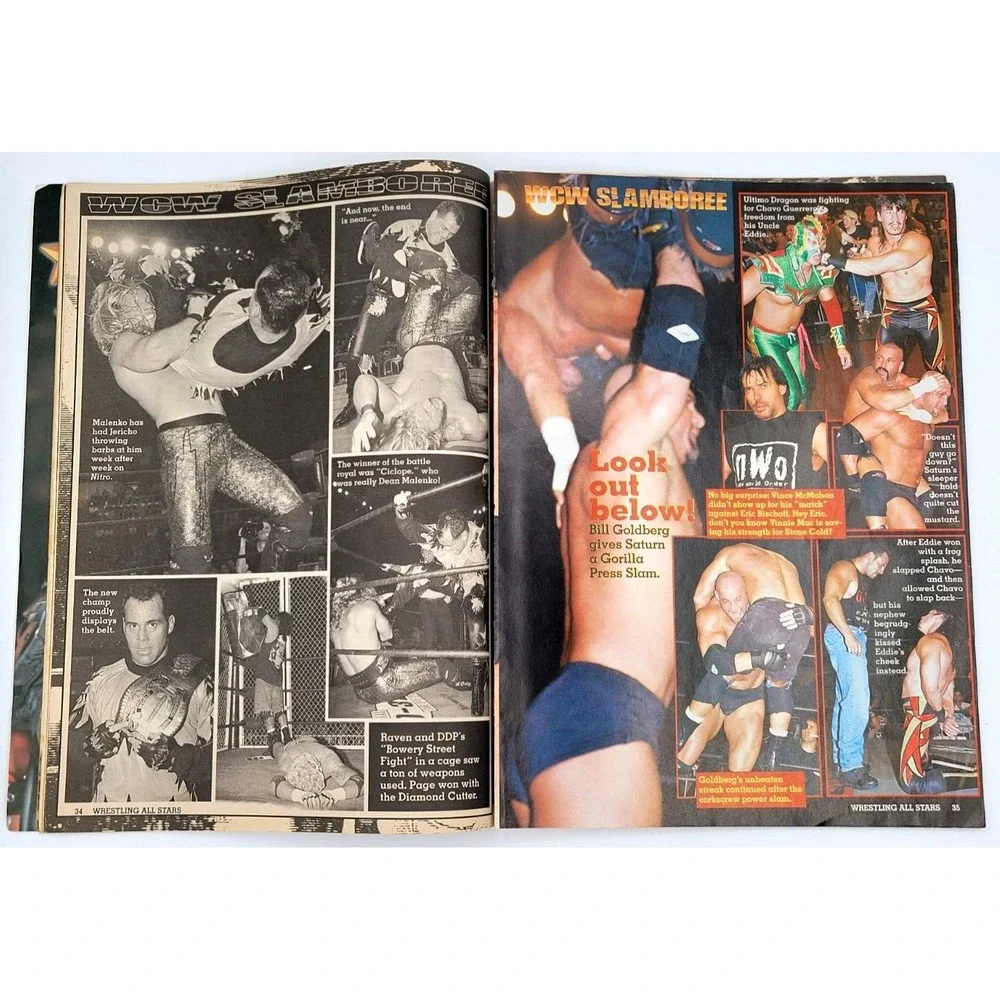 WRESTLING‎ HEROES & VILLIANS ALL-STARS  SEPT 1998 - GOLDBERG / BRETT HART
